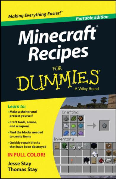 Book cover of Minecraft recipes for dummies by Jesse Stay Book cover of Minecraft recipes for dummies by Jesse Stay